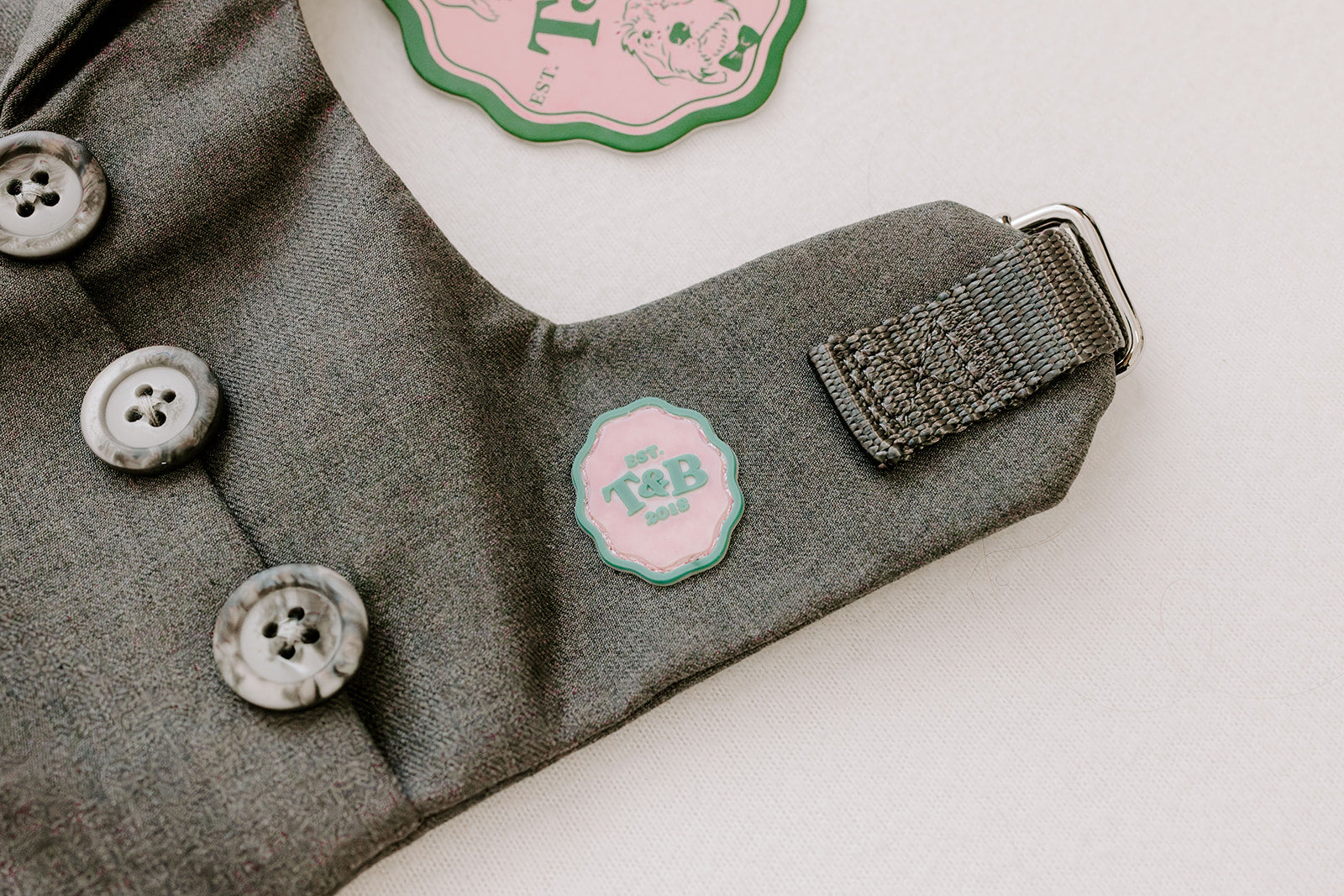 Slate Grey Dog Suit Harness