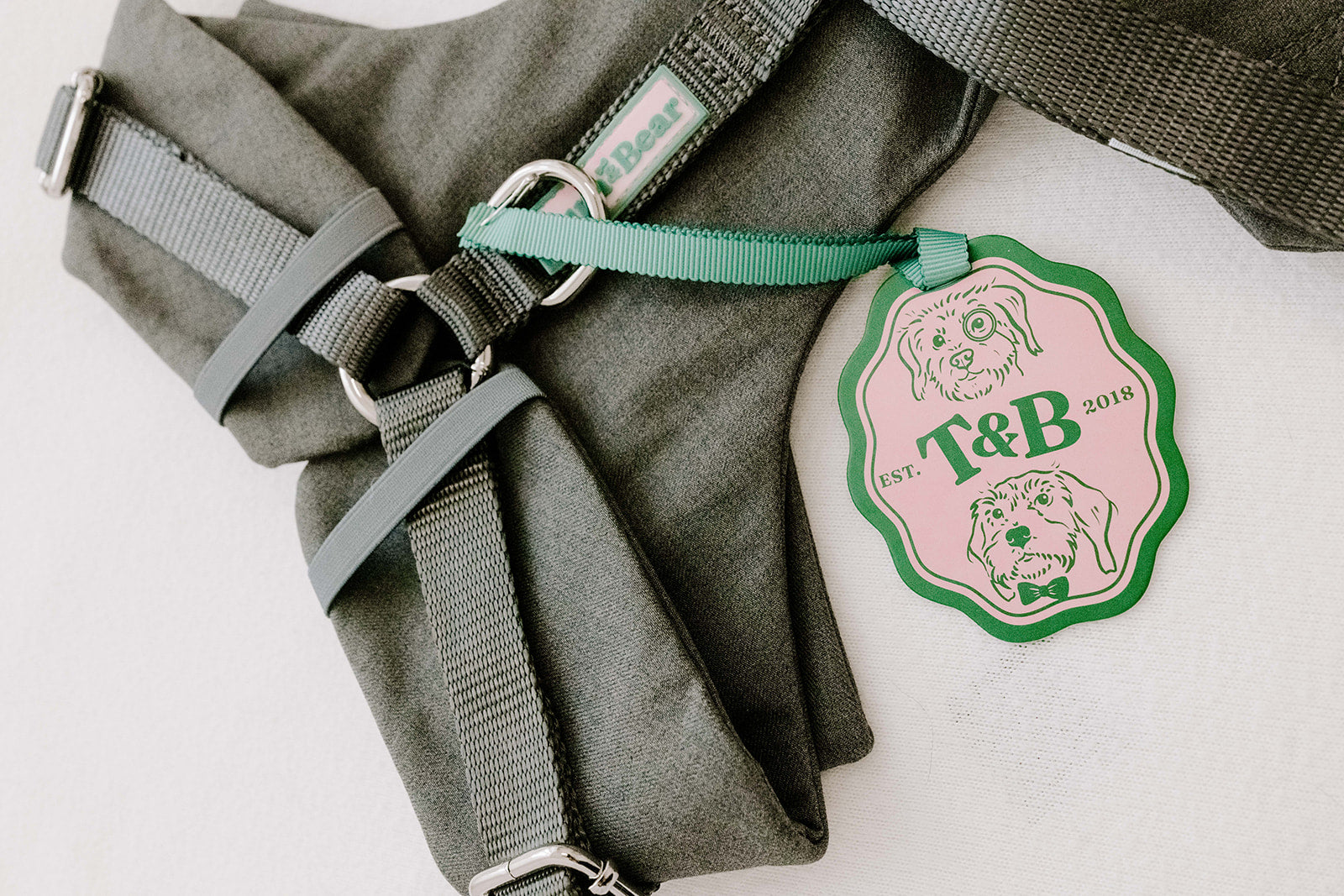 Slate Grey Dog Suit Harness